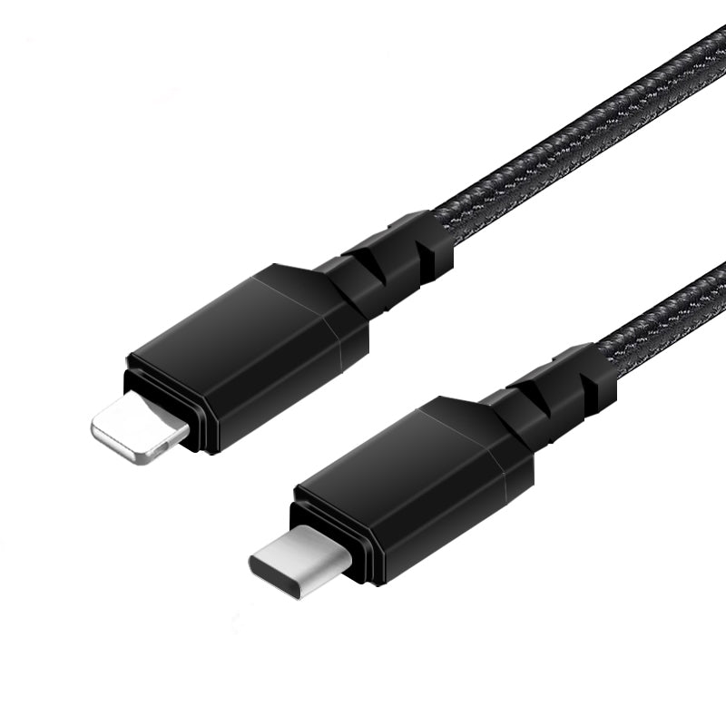 Nylon Braided octagonal mold reinforced 5V2.4A USB Type C Lightning data cable