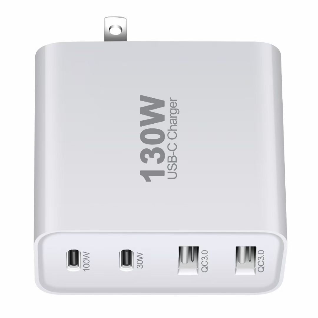 130W 4-in-1 Charger for Laptop Phone Tablet Fast Charging