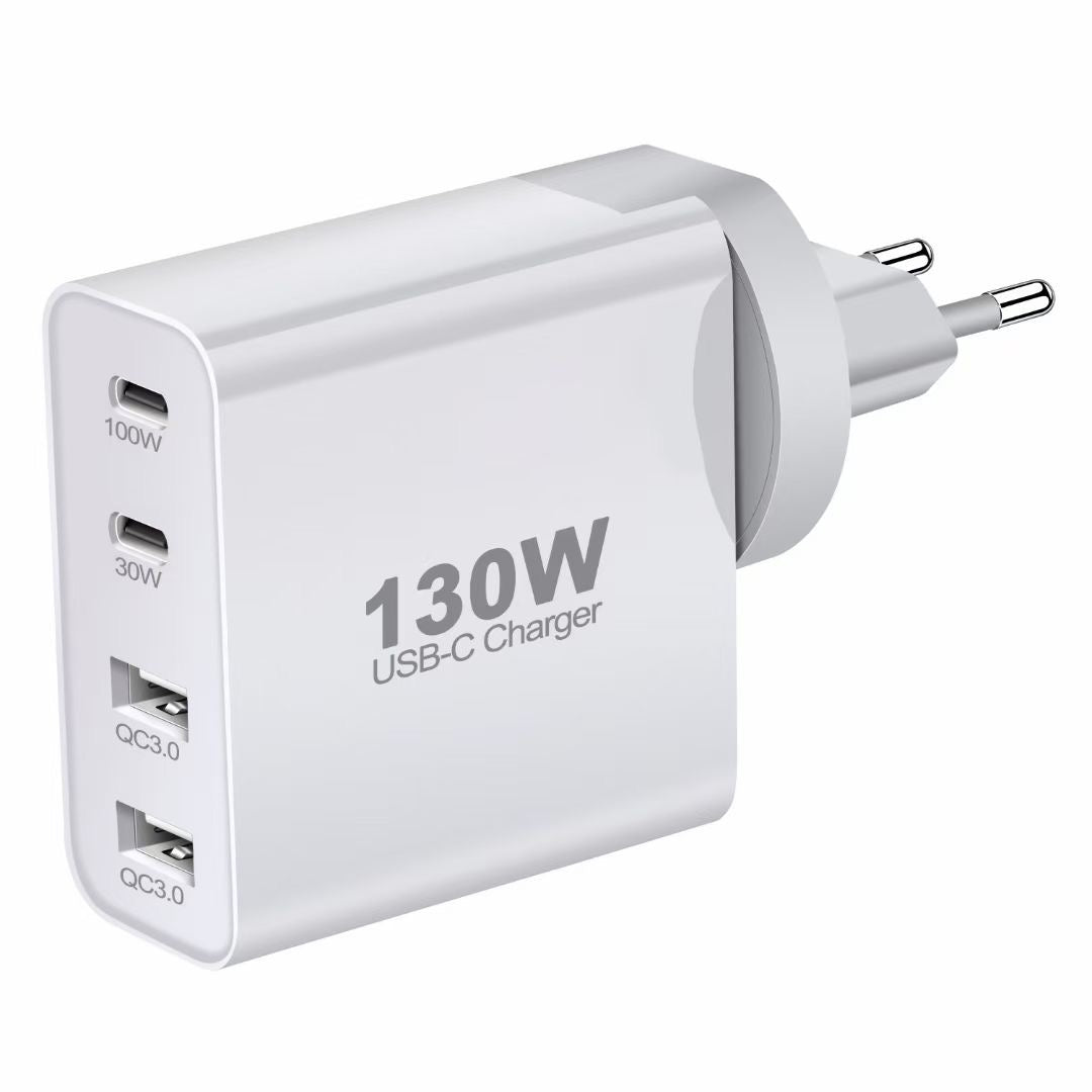 130W 4-in-1 Charger for Laptop Phone Tablet Fast Charging