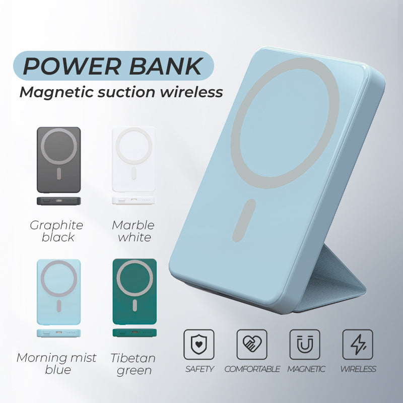 Magnetic Power Bank with Phone Stand and Digital Display