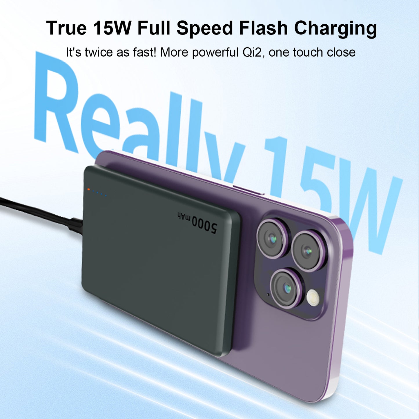 5000mAh Ultra-Thin Portable Magnetic Power Bank