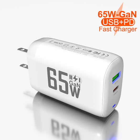 65W GaN Fast Charger with QC3.0 PD
