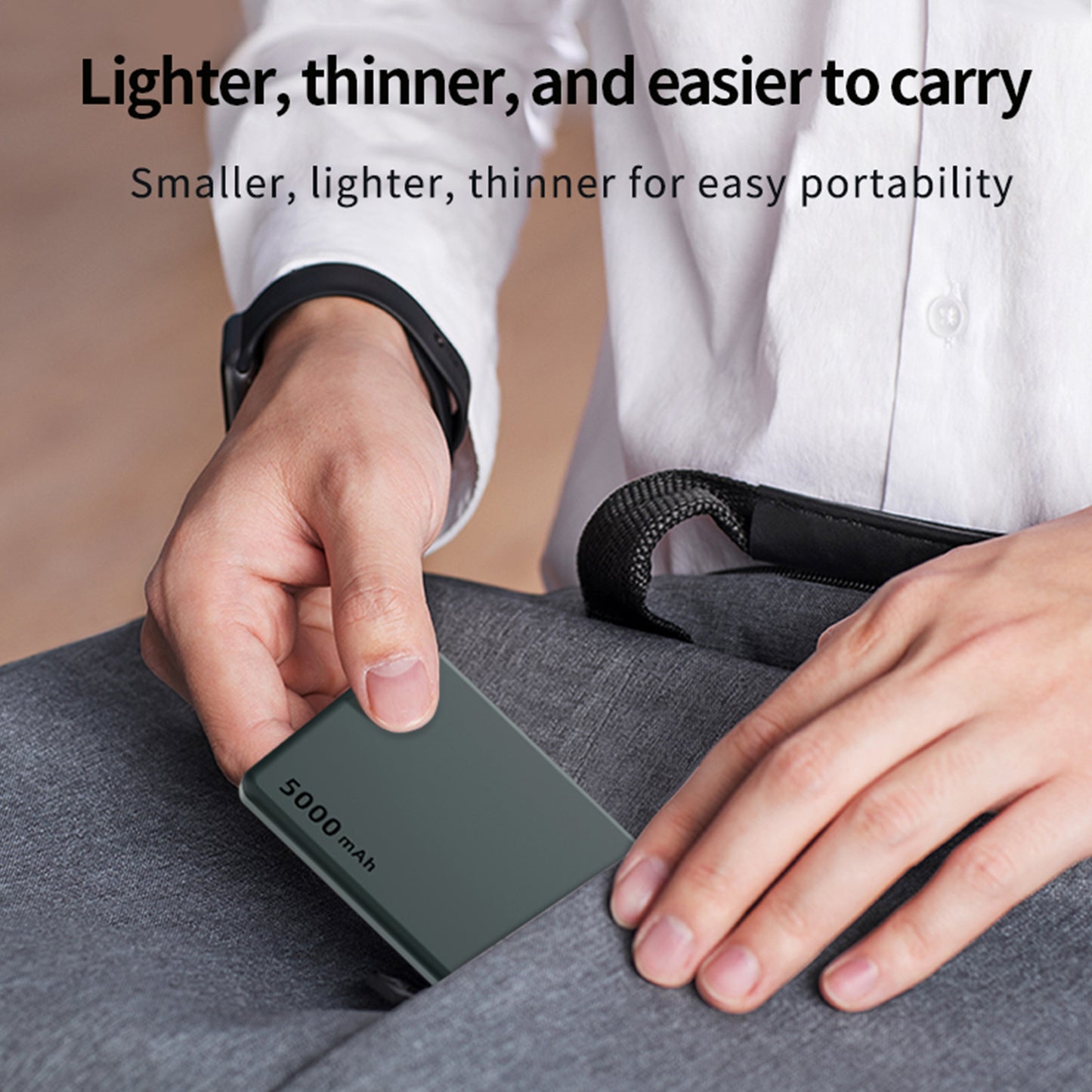 5000mAh Ultra-Thin Portable Magnetic Power Bank