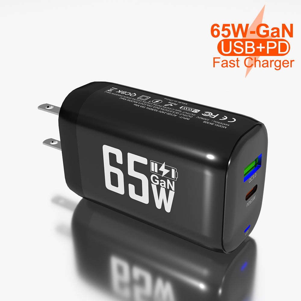 65W GaN Fast Charger with QC3.0 PD