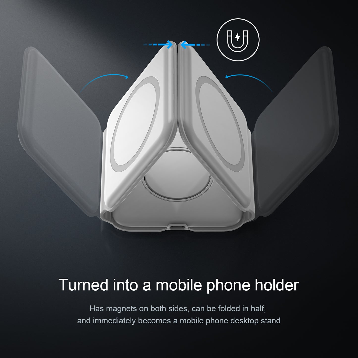 Foldable 3-in-1 Wireless Charger for iPhone, Watch, AirPods