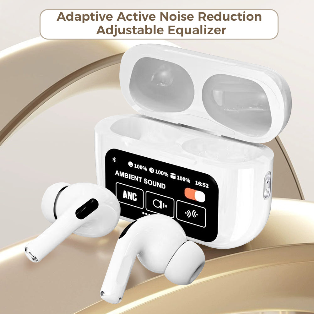 ANC Smart Screen Bluetooth Headphones with APP