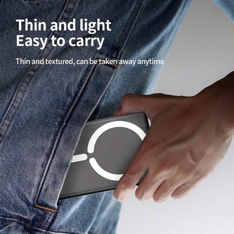 10,000mAh Ultra-thin Magnetic Power Bank Aluminum Alloy