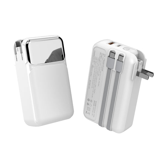 10000mAh Power Bank with Plug USB Cable and Display
