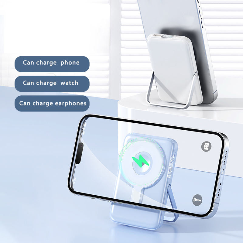 10000mAh Magnetic Power Bank with Phone Stand and Digital Display