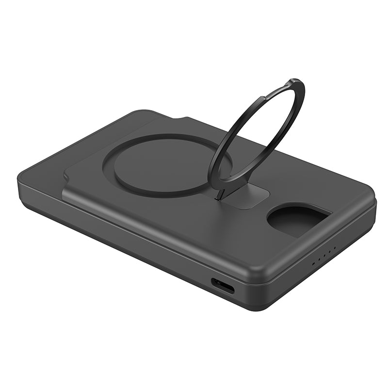 5000mAh Magnetic Power Bank with Holder and Card Bag