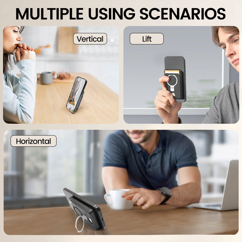 5000mAh Magnetic Power Bank with Holder and Card Bag