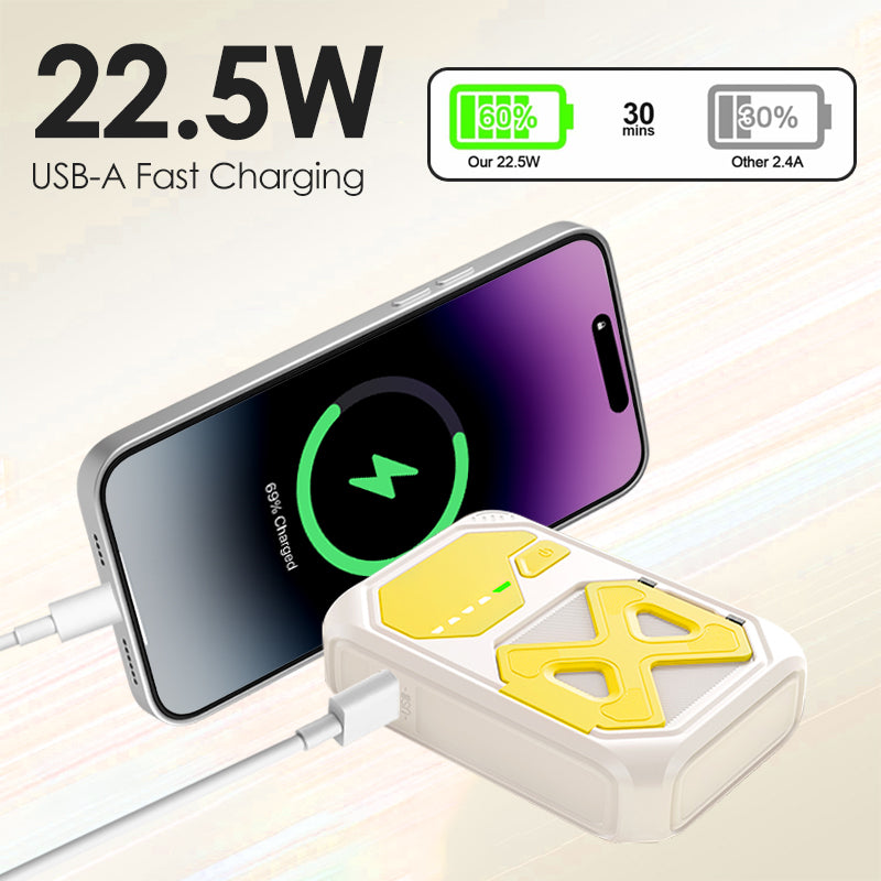 5000mAh MagSafe Power Bank with Stand Plug Lanyard Cable