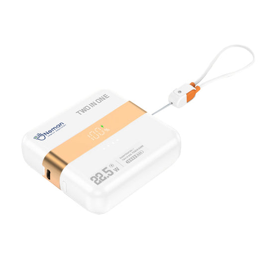 10000mAh Power Bank with Lanyard USB Cable and Display