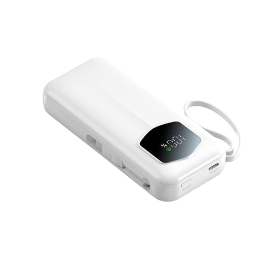 10000mAh Power Bank with Built-in Retractable Charging Cables
