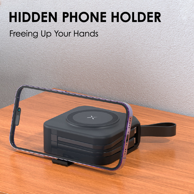 10000mAh Power Bank with Plug Lanyard Cable and Holder