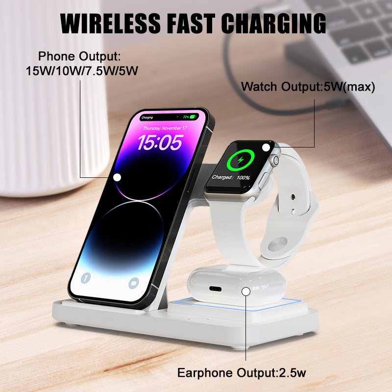 3-in-1 15W Foldable Wireless Charger