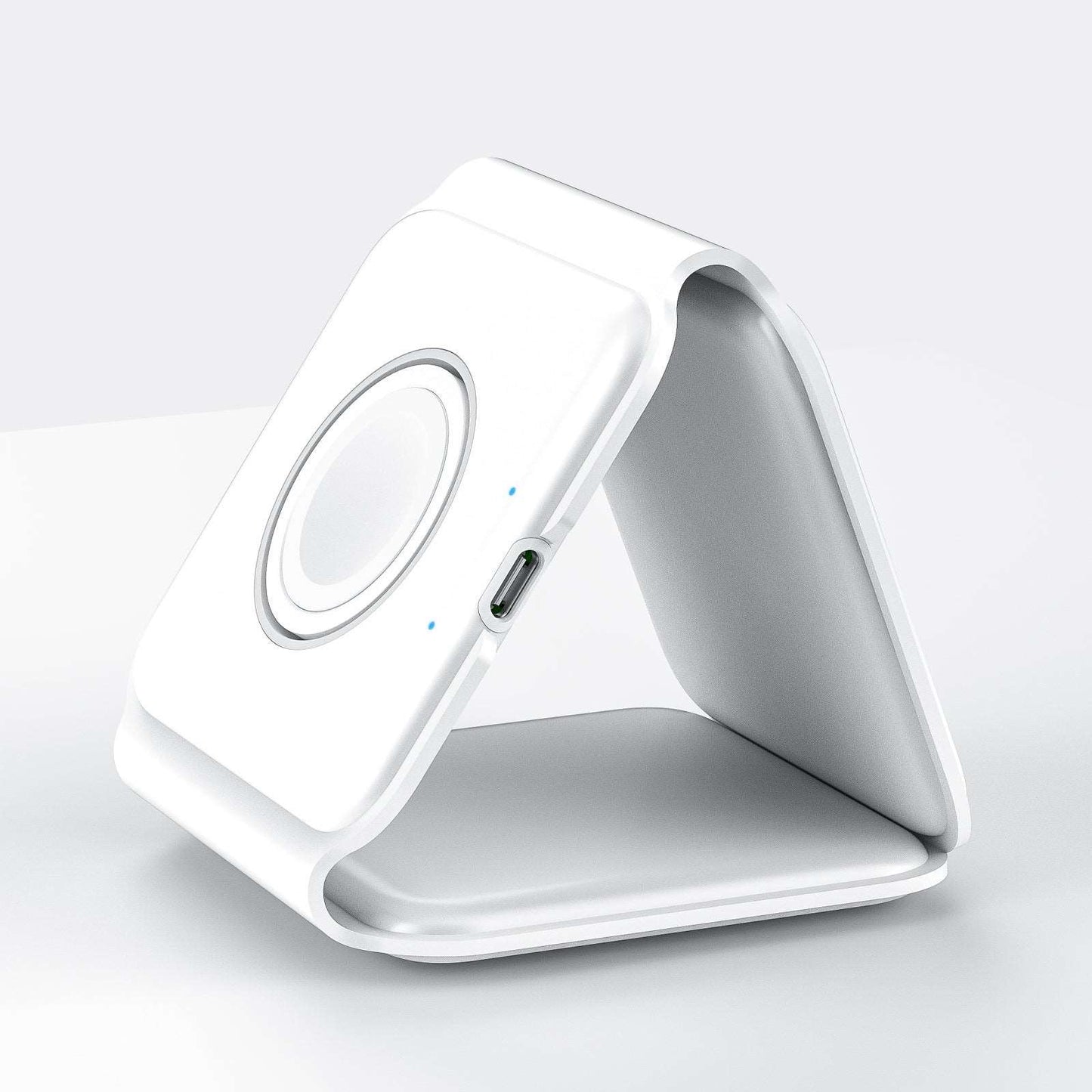 15W Fast Dual Wireless Charging Pad, Includes QuickCharge 3.0 Wall Charger and Cable, Case Compatible for iPhones, Airpods, Galaxy and Other Qi Enabled Devices