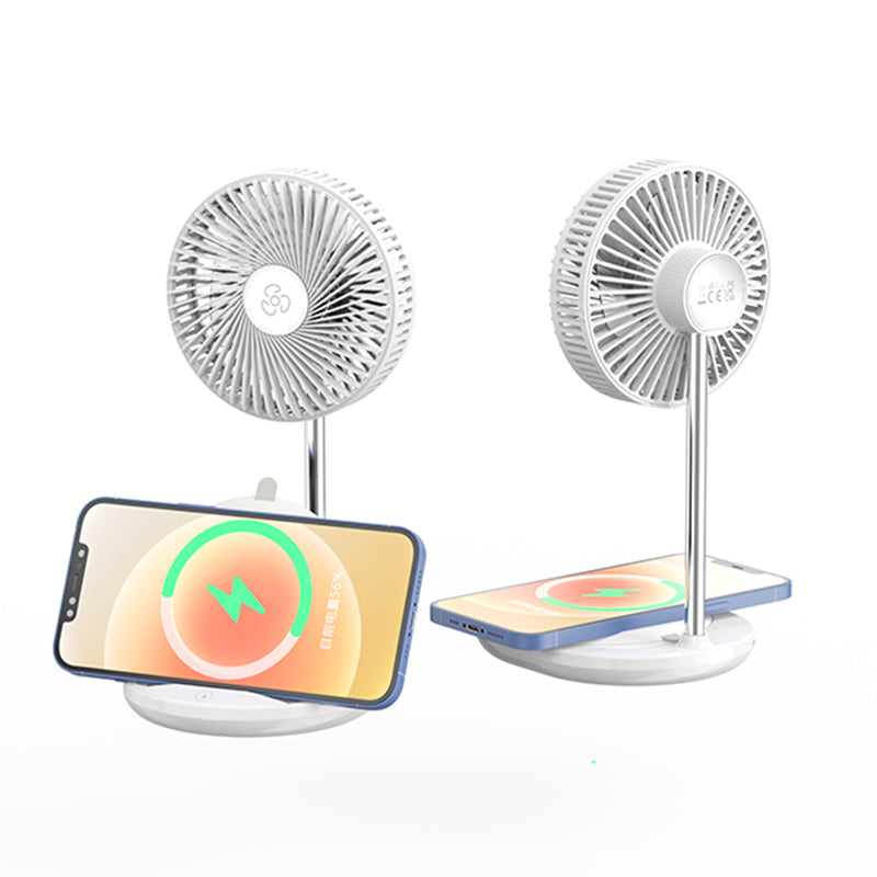 High Quality Mini Portable Fan Rechargeable Hand Fan Usb Desktop Fan With Wireless Charger