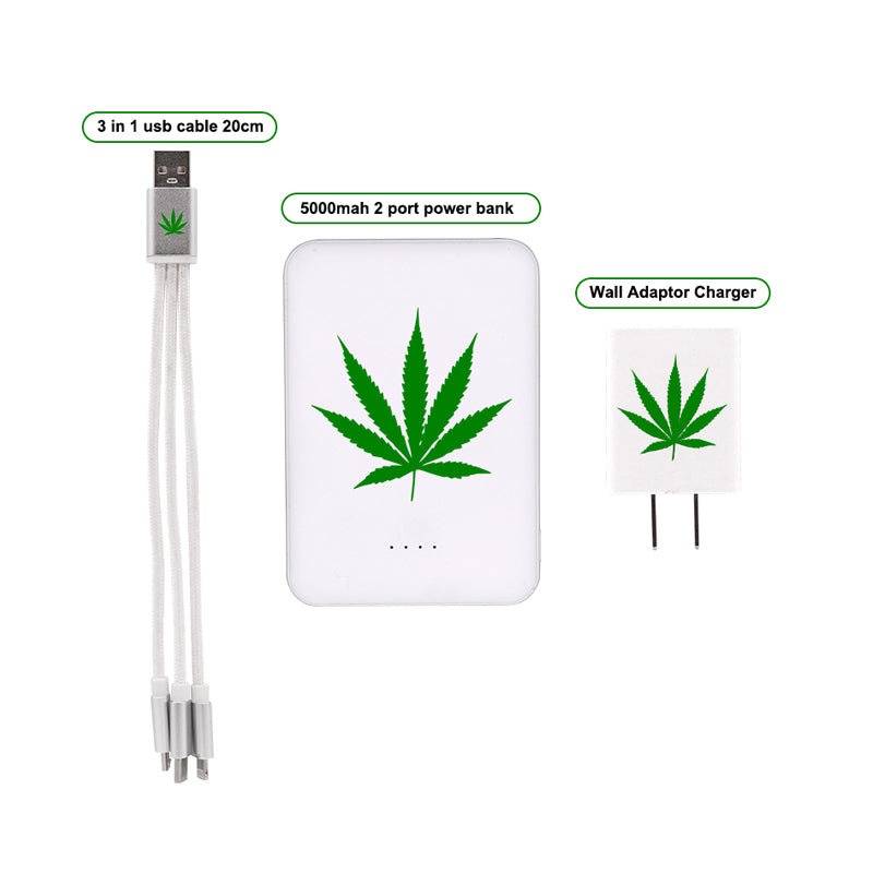 Portable Charging Kit,Included 3000mah Power Bank, 3 in 1 Cable 20cm ,Fast wall charger