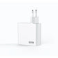 New trending QC USB PD dual port 65W fast charging wall charger for mobile phone, laptop, tablet