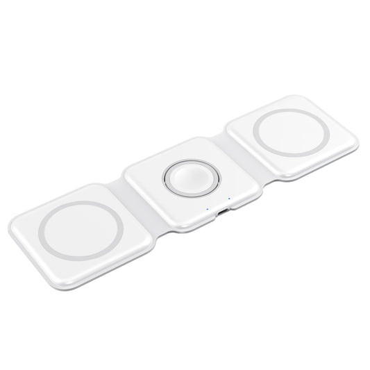 Foldable 3-in-1 Wireless Charger for iPhone, Watch, AirPods