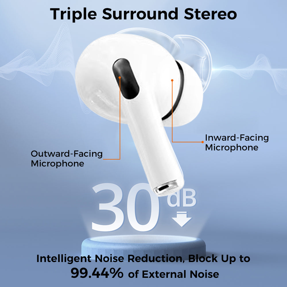 ANC Smart Screen Bluetooth Headphones with APP