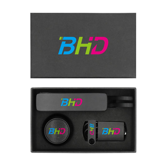 Personalized Gift Set: Power Bank & Bluetooth Earbuds