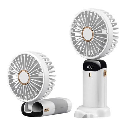 Portable Handheld Fan with Strap and Display