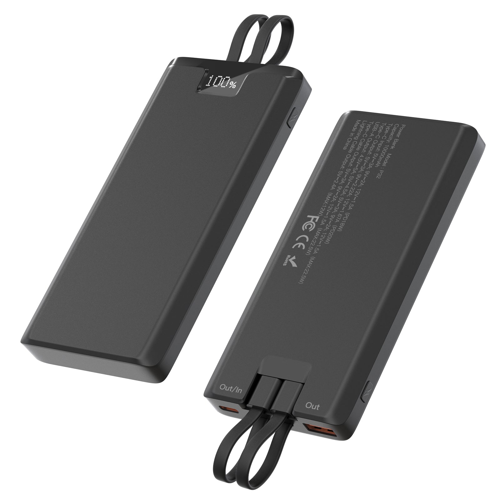 10,000mAh slim p32 power bank