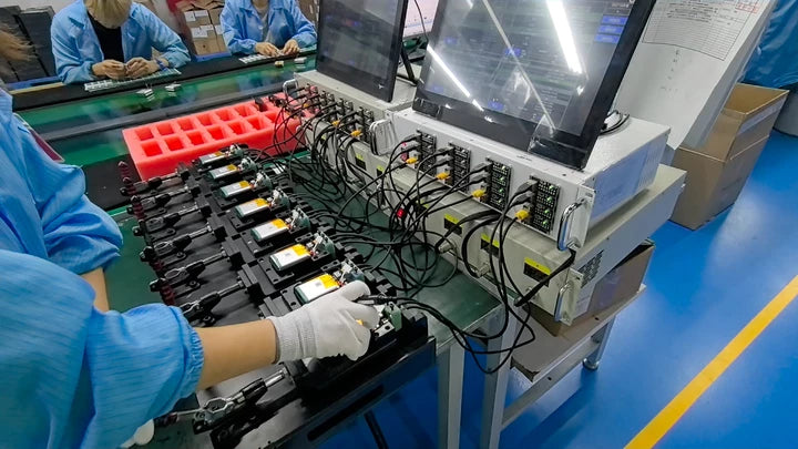 OEM ODM charging electronics production and quality control testing on production line