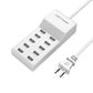 USB Charger USB Wall Charger with Rapid Charging Auto Detect Tech Safety Guaranteed 10-Port Family-Sized Smart USB Ports for Multiple Devices